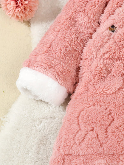 Autumn And Winter Plush Hooded Dress