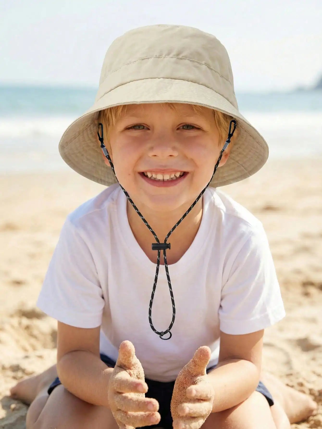Adjustable Drawstring Bucket Hat Summer Outdoor Fun