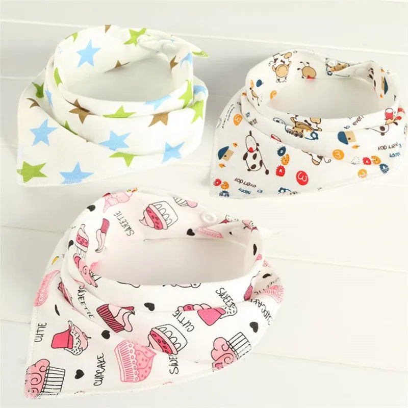 Baby Triangle Cotton Cartoon Bibs
