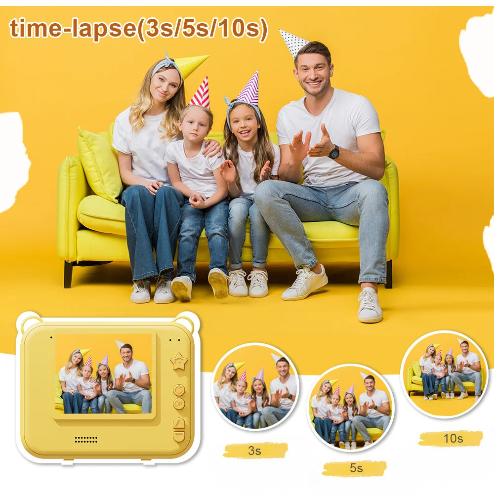 Kids Digital Camera Photography Instantly Prints Photos