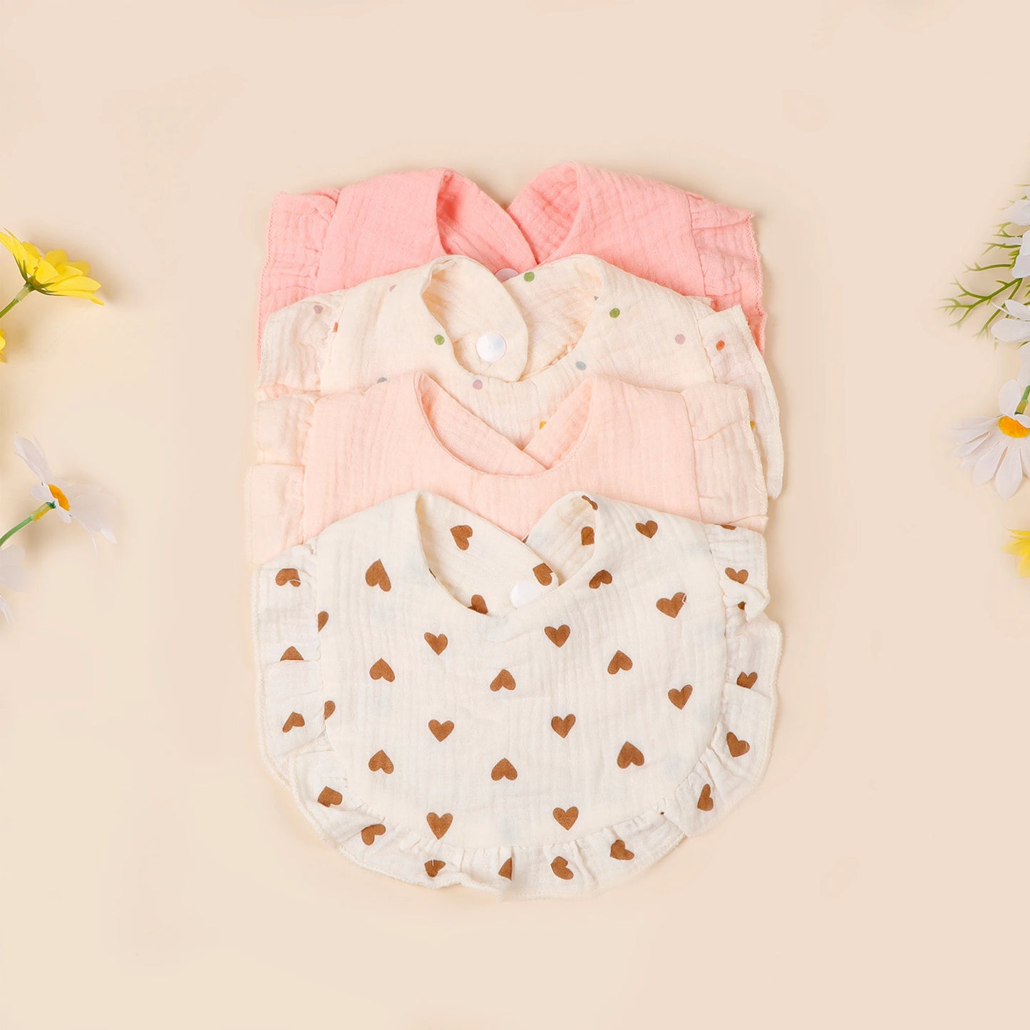 Muslin Cloth 4pcs/set Children Bib Set