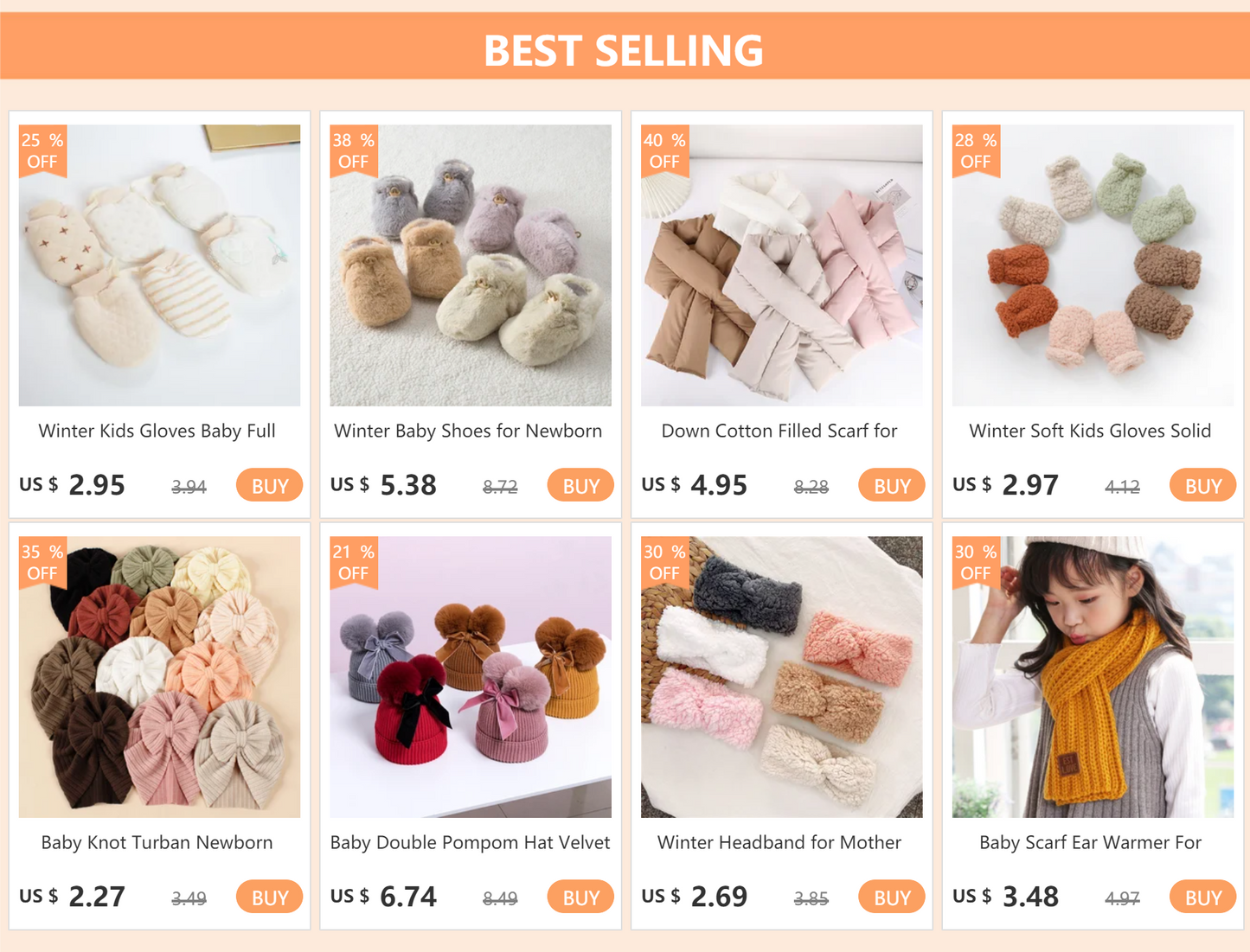 Newborn Gloves Winter Baby Anti-Grab Mittens Full Finger Warmth