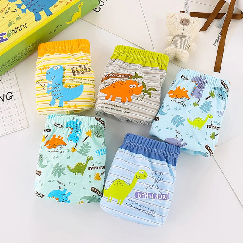 3 Pcs Children Dinosaur Cotton Underwear