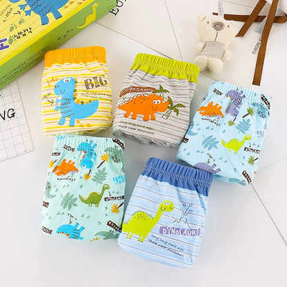 3 Pcs Children Dinosaur Cotton Underwear