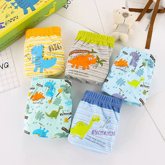 3 Pcs Children Dinosaur Cotton Underwear