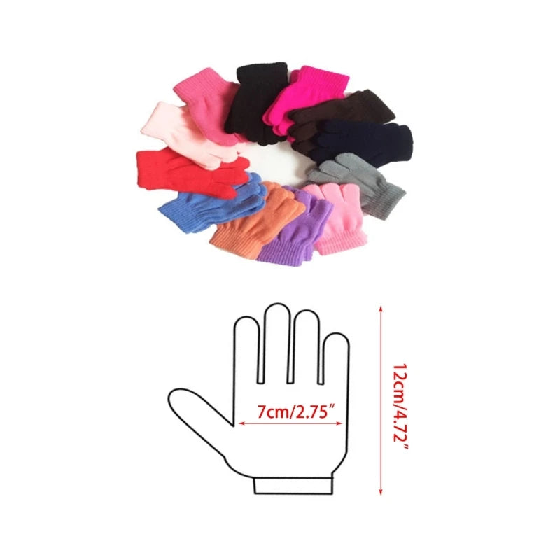 Knitted Full Finger Gloves Outdoor Winter Warm Mitten