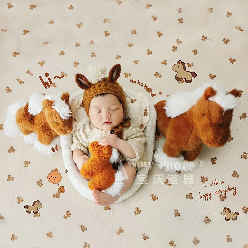 Newborn knitted Horse Jumpsuits Outfit