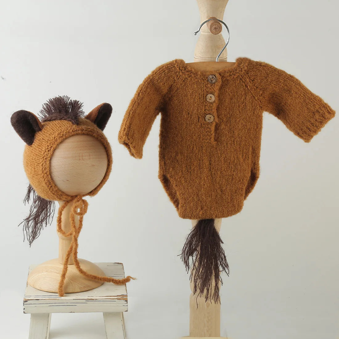 Newborn knitted Horse Jumpsuits Outfit