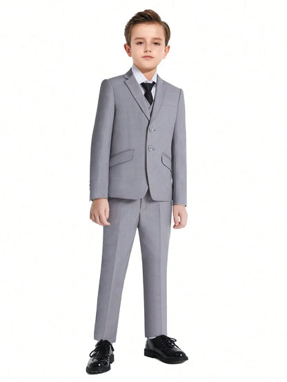 Boys Formal Suits 5 Piece Slim Fit Dresswear