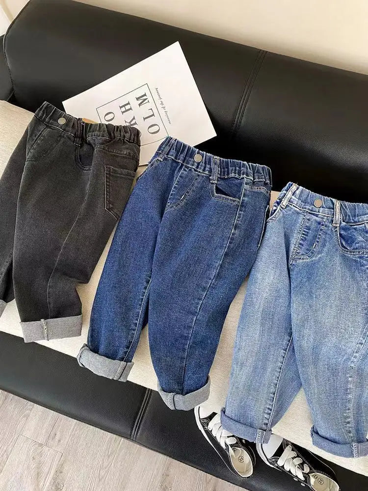 Boys Loose Thin Denim Long Pants