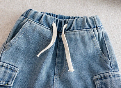 Boys Denim Cargo Shorts