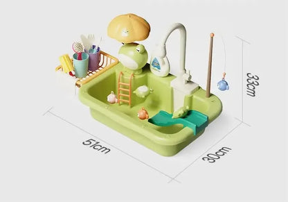 Kitchen Sink Toys, Electric Dishwasher With Running Water