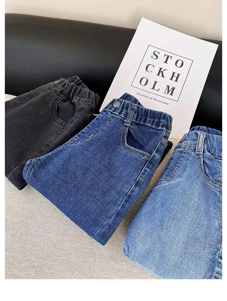 Boys Loose Thin Denim Long Pants