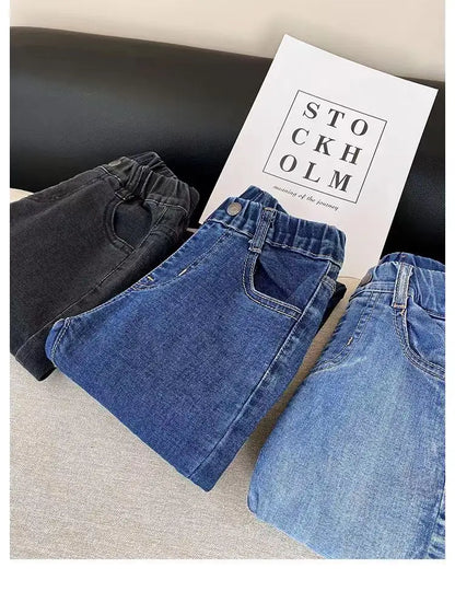 Boys Loose Thin Denim Long Pants
