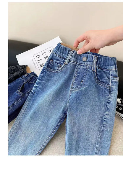 Boys Loose Thin Denim Long Pants