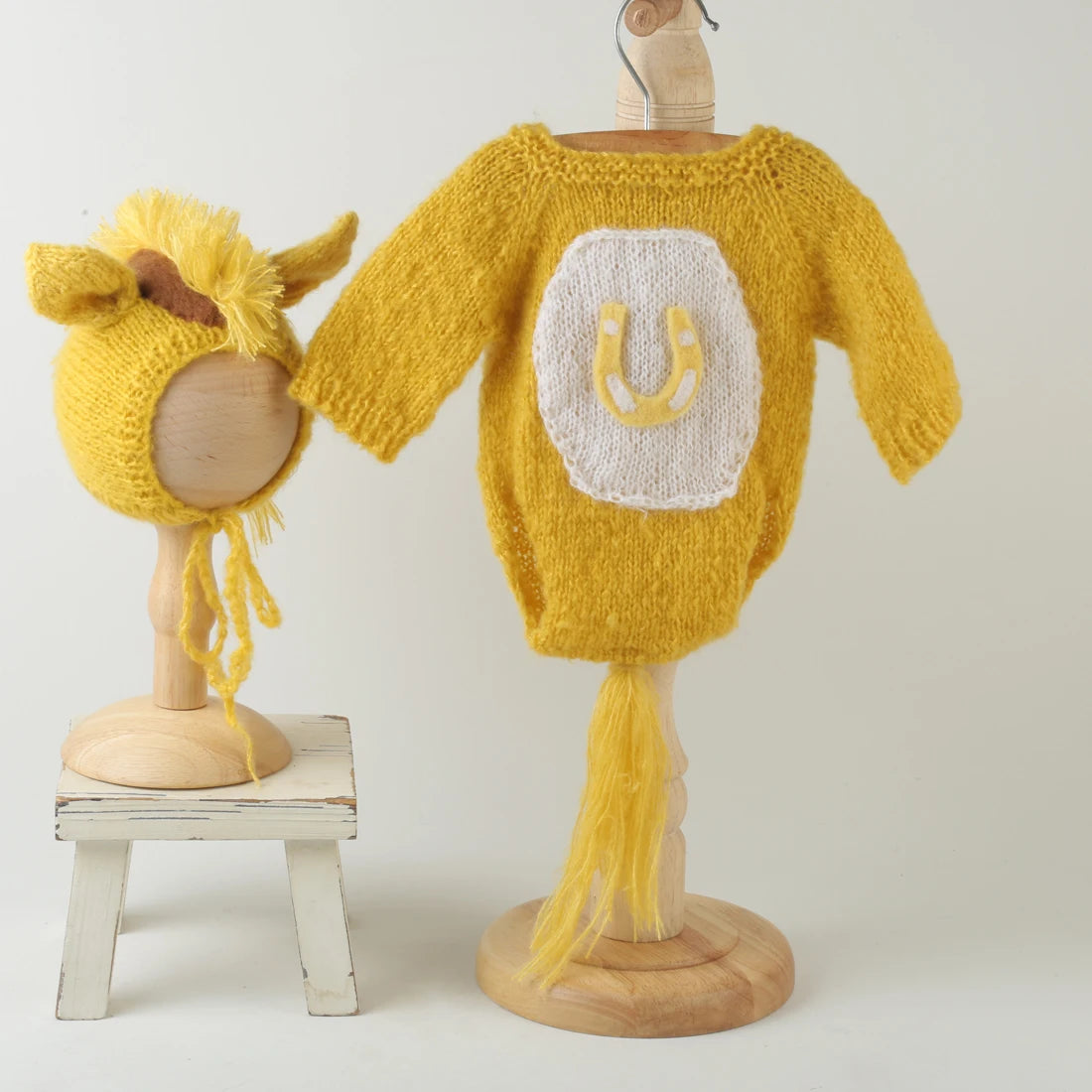 Newborn knitted Horse Jumpsuits Outfit