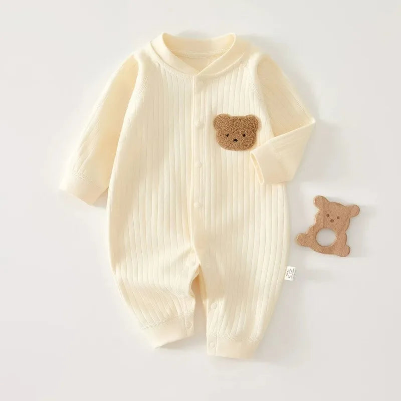 3-9 Months Baby Romper Cartoon Bear Cotton Jumpsuit