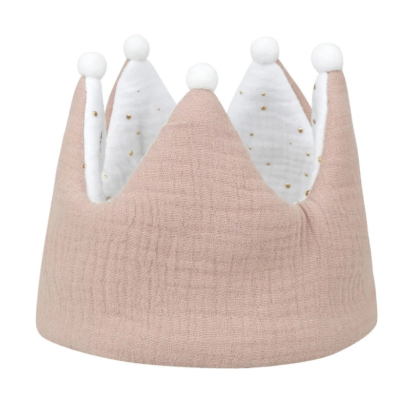 Double Sided Cotton Baby Birthday Crown Hat