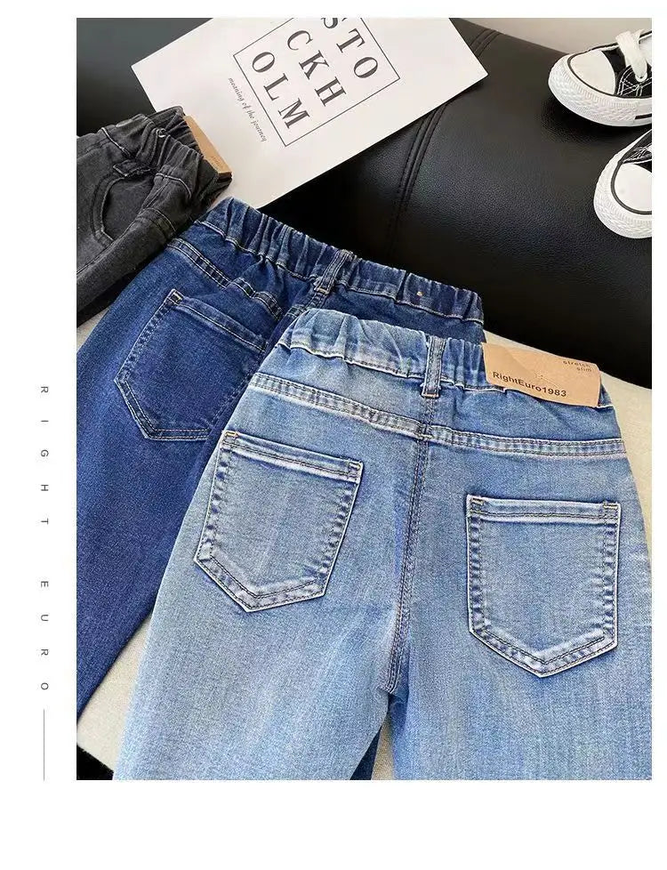Boys Loose Thin Denim Long Pants