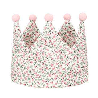 Double Sided Cotton Baby Birthday Crown Hat