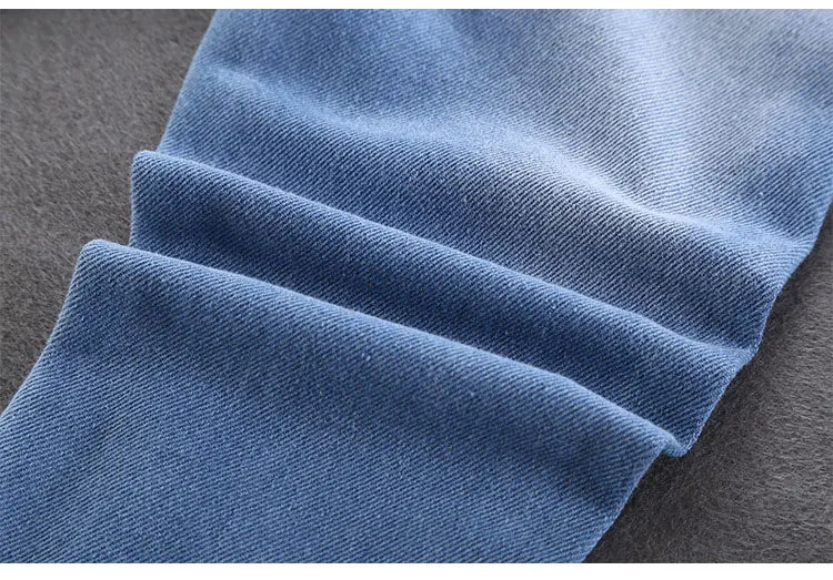 Cotton Print Splice Stretch Denim Pants for Boys