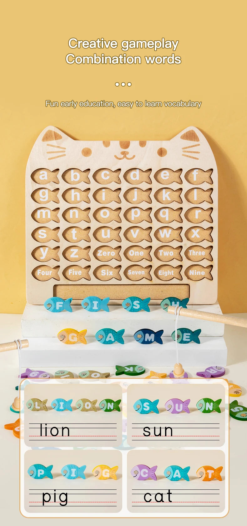 Fishing Game Toys - Alphabetical Fishes, Great for Learning ABC’s