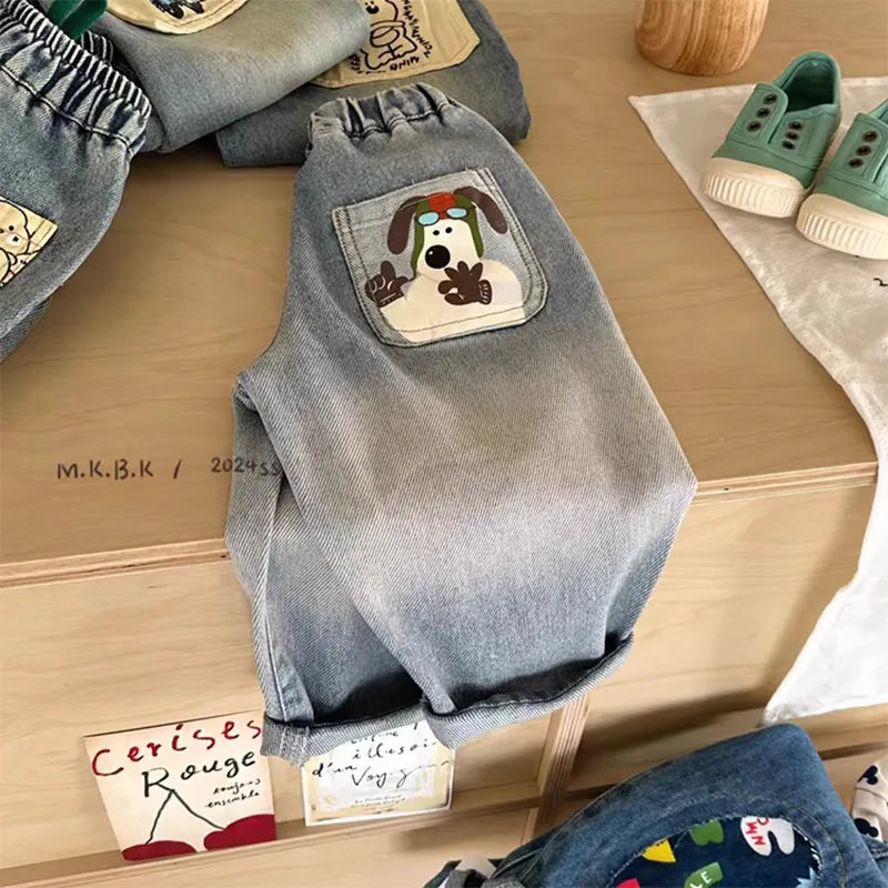 Boys Denim Side Pocket Pants