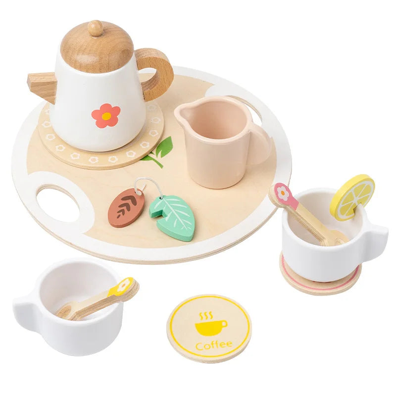 Wooden Kitchen Tea Party Set