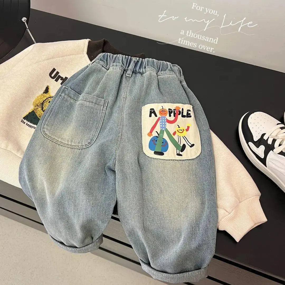 Boys Denim Side Pocket Pants