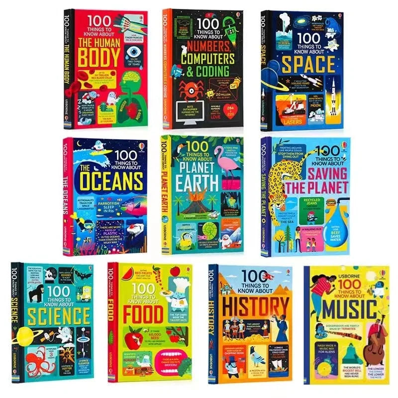 11 Books/Set 100 Things to Know About Hardcover Children Book in English