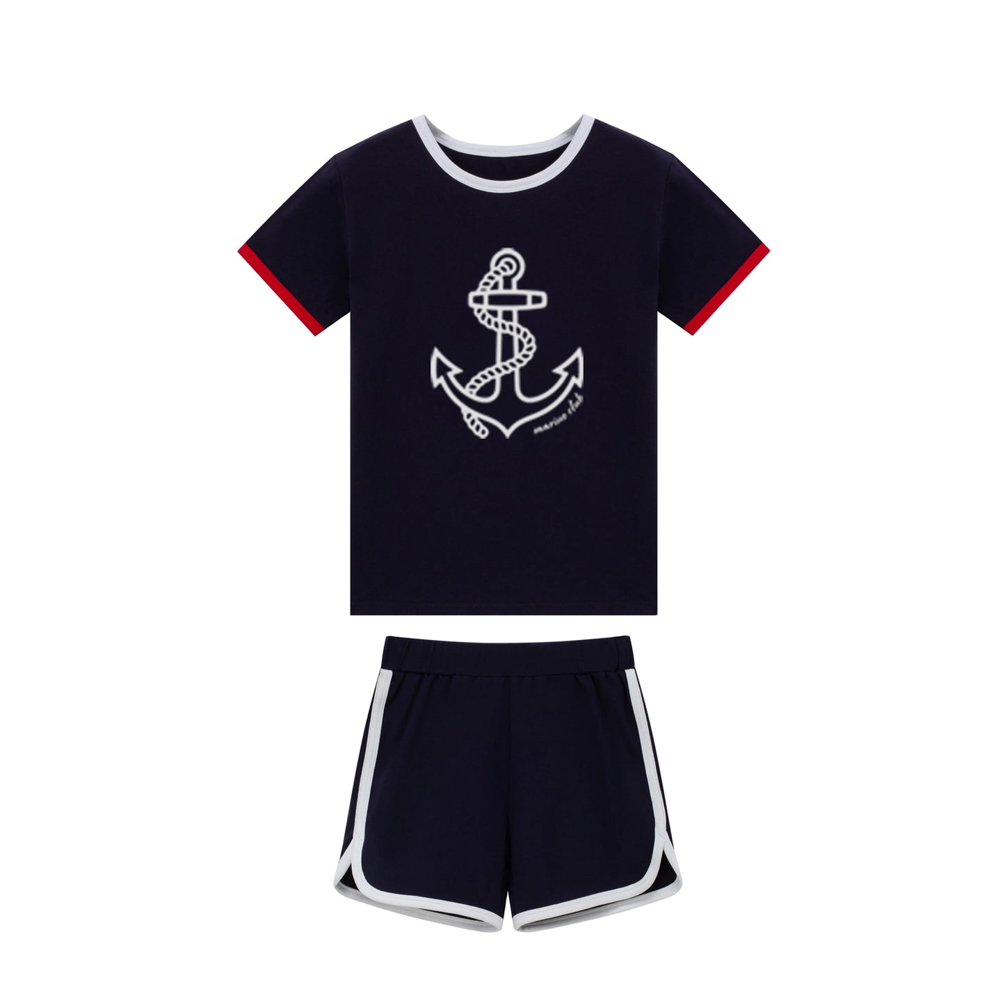Matching Anchor Summer Outfit Set for Girls & Boys