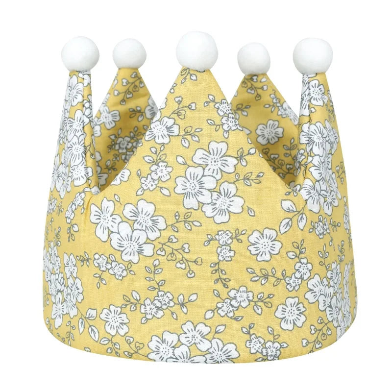 Double Sided Cotton Baby Birthday Crown Hat