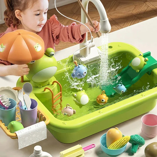 Kitchen Sink Toys, Electric Dishwasher With Running Water