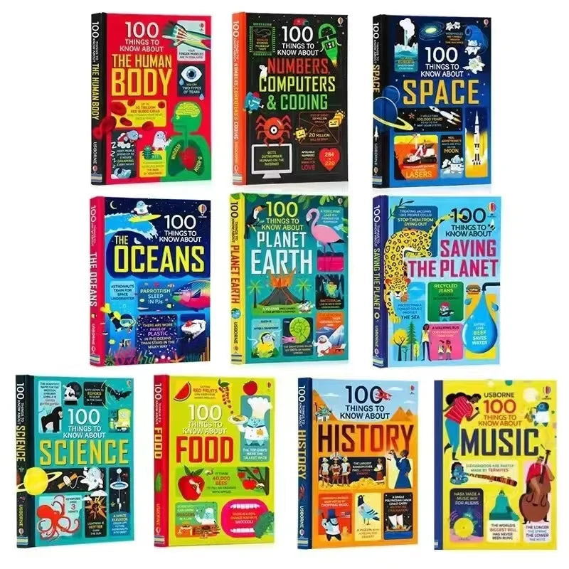 11 Books/Set 100 Things to Know About Hardcover Children Book in English