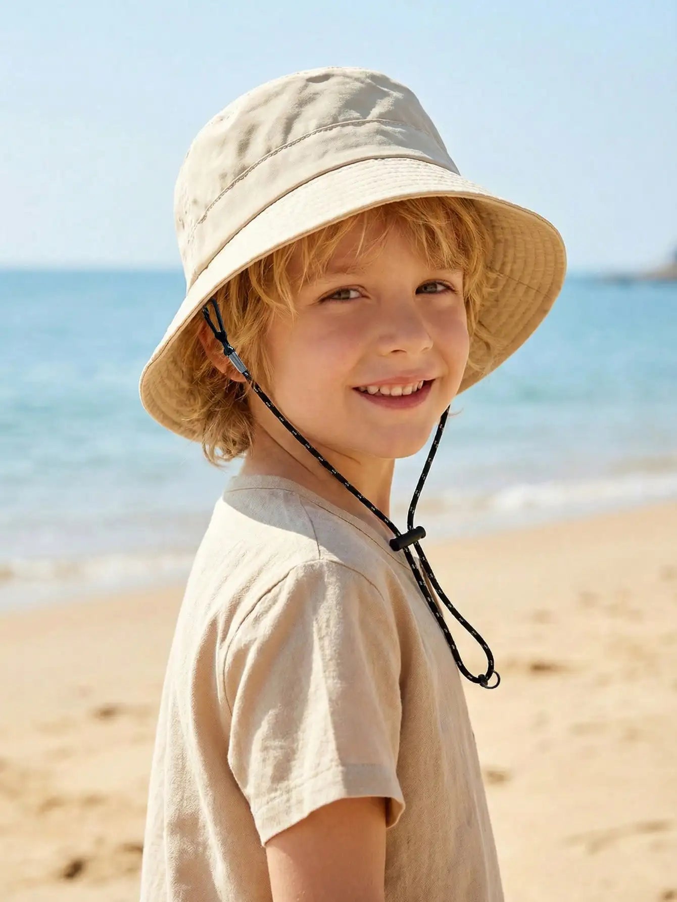 Adjustable Drawstring Bucket Hat Summer Outdoor Fun