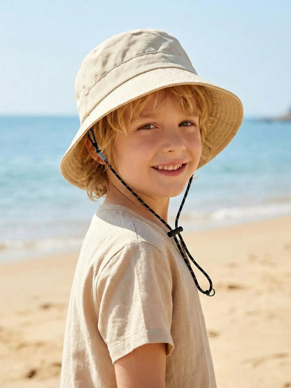Adjustable Drawstring Bucket Hat Summer Outdoor Fun