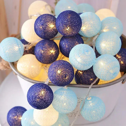 20LED Cotton Balls String Lights - Decoration for Indoor & Outdoor