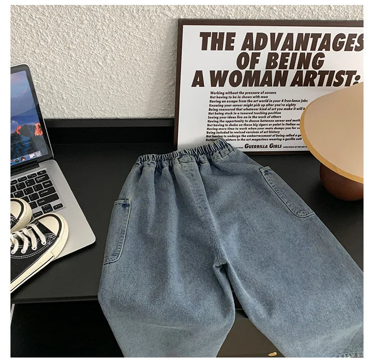 Boys Denim Side Pocket Pants