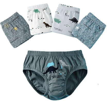 3 Pcs Children Dinosaur Cotton Underwear