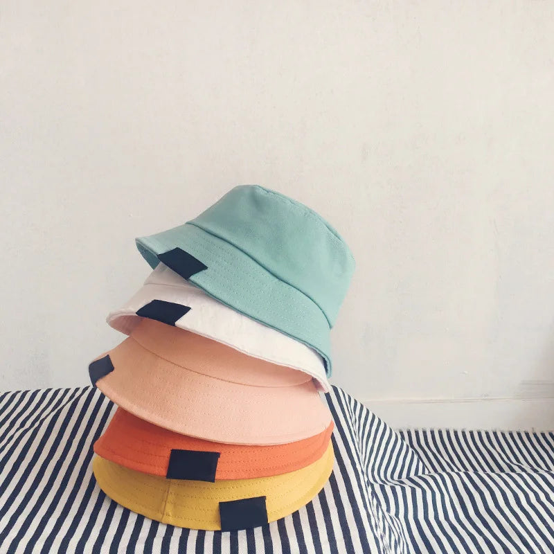 Baby Bucket Cartoon Cute Bear Embroidery Cap