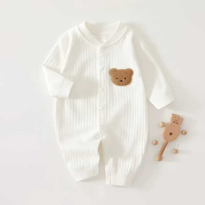 3-9 Months Baby Romper Cartoon Bear Cotton Jumpsuit