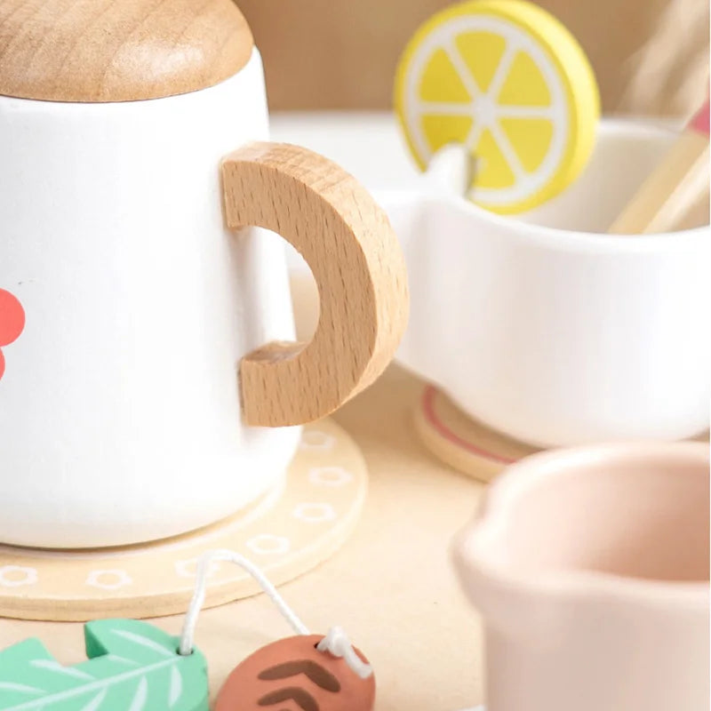 Wooden Kitchen Tea Party Set