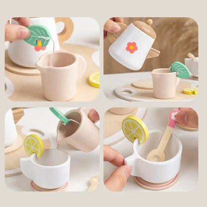 Wooden Kitchen Tea Party Set