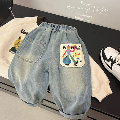Boys Denim Side Pocket Pants