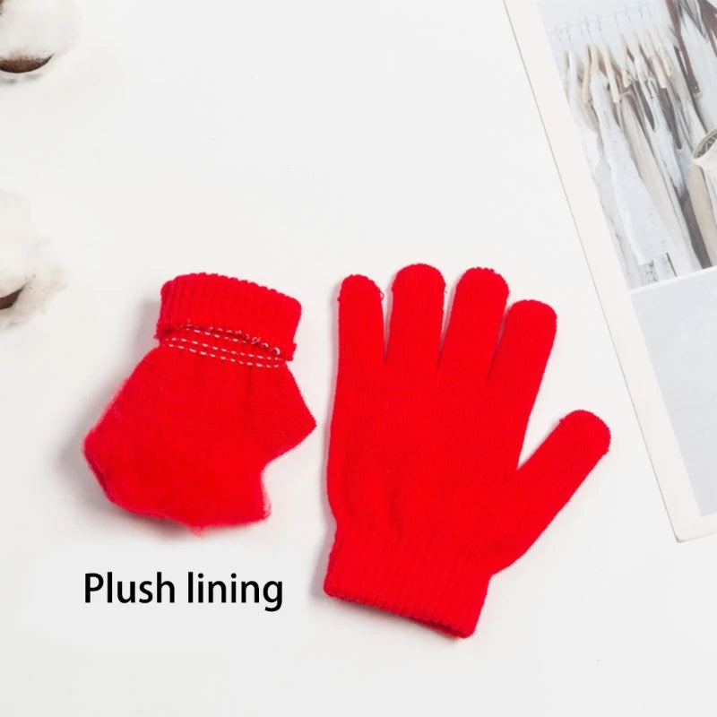 Knitted Full Finger Gloves Outdoor Winter Warm Mitten