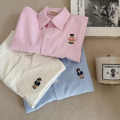 Spring Cartoon Boys & Girls Long Sleeve Blouses Shirts