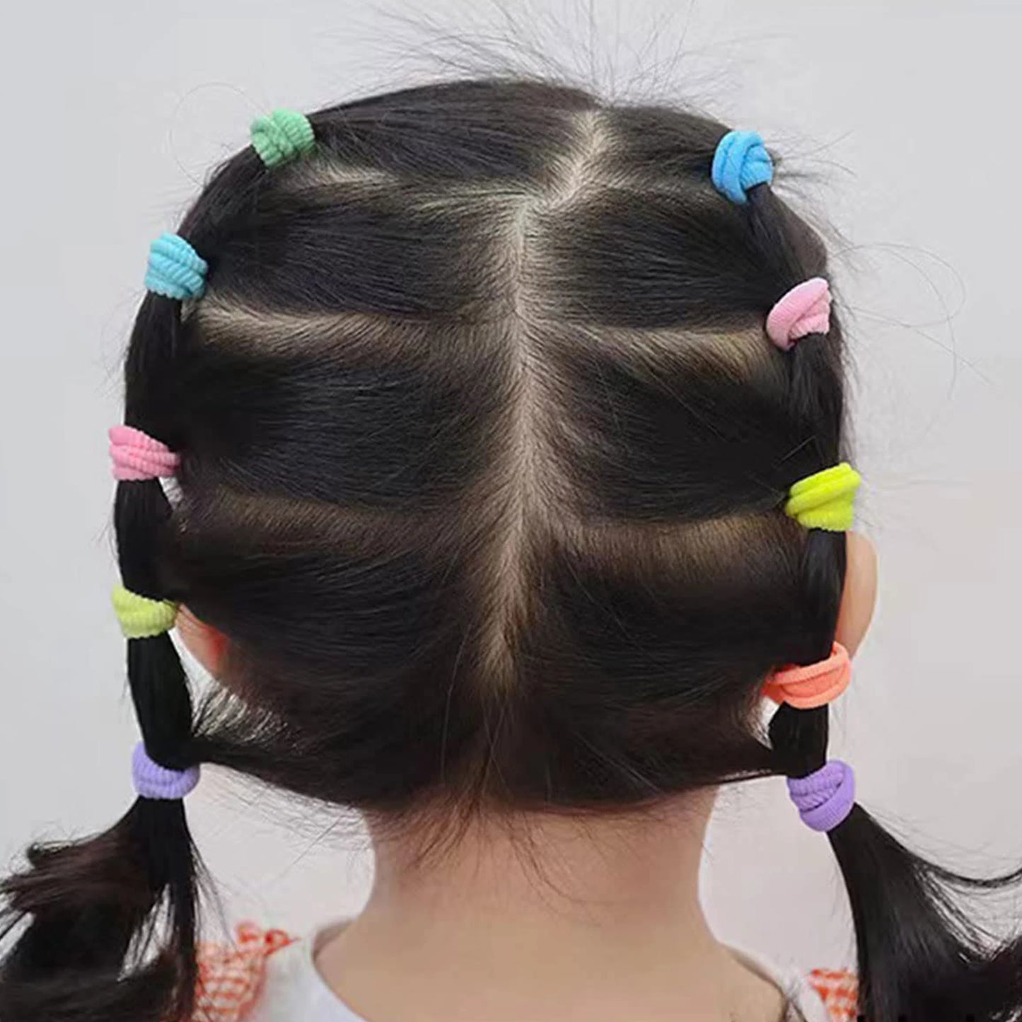 100 Pieces - Multicoloured Stretchy Hair Ties