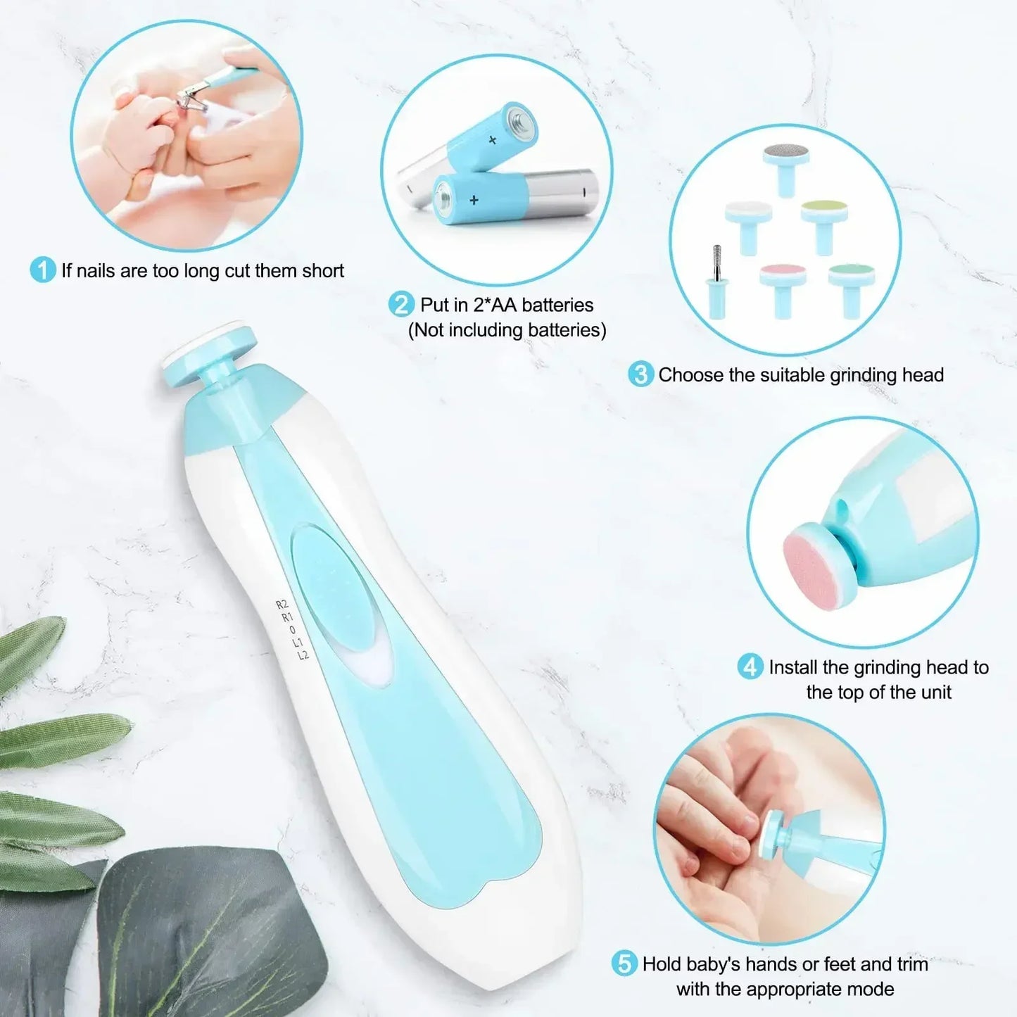 Electric Nail Trimmer Baby Tool Set