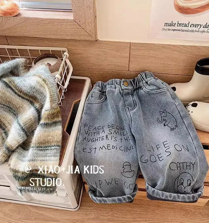 Boys Denim Side Pocket Pants