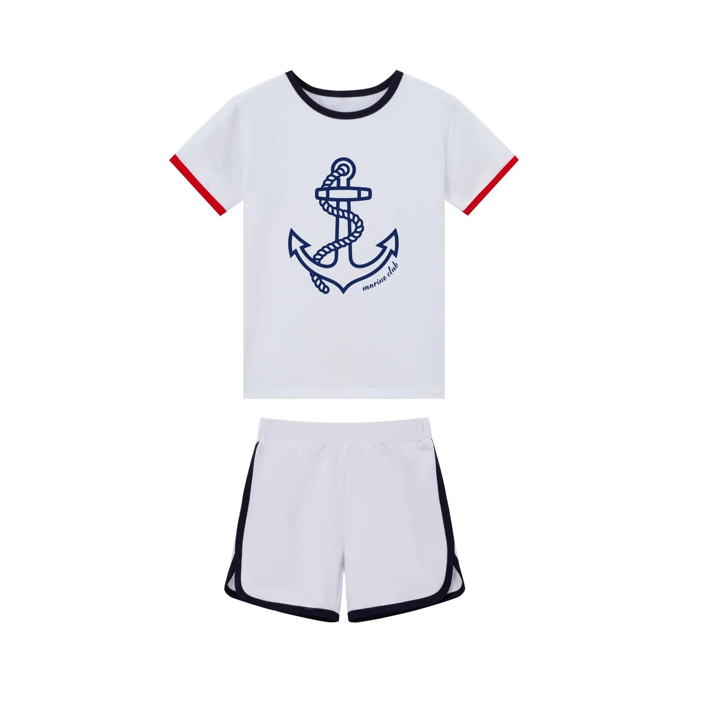 Matching Anchor Summer Outfit Set for Girls & Boys